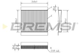 BREMSI FC0854 - FILTRO, AIRE HABITáCULO