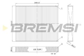 BREMSI FC0854C - FILTRO, AIRE HABITáCULO