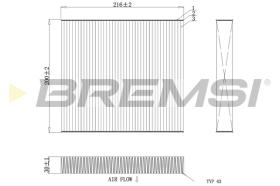 BREMSI FC0855 - FILTRO, AIRE HABITáCULO