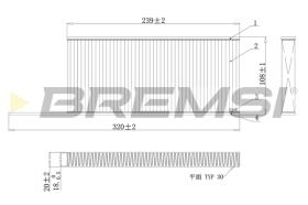 BREMSI FC0863C - FILTRO, AIRE HABITáCULO