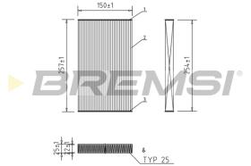 BREMSI FC0865 - FILTRO, AIRE HABITáCULO