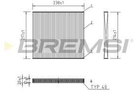 BREMSI FC0869 - FILTRO, AIRE HABITáCULO