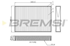 BREMSI FC0871A - FILTRO, AIRE HABITáCULO