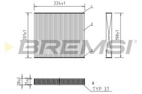 BREMSI FC0872 - FILTRO, AIRE HABITáCULO