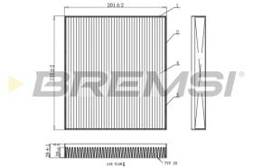 BREMSI FC0872C - FILTRO, AIRE HABITáCULO