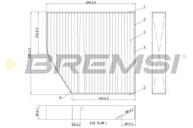 BREMSI FC0875C - FILTRO, AIRE HABITáCULO