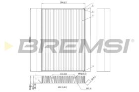 BREMSI FC0876A - FILTRO, AIRE HABITáCULO