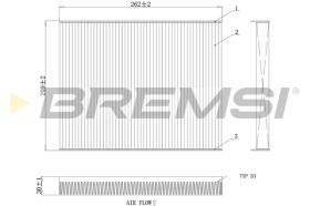 BREMSI FC0880 - FILTRO, AIRE HABITáCULO