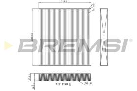 BREMSI FC0881 - FILTRO, AIRE HABITáCULO