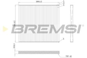 BREMSI FC0883 - FILTRO, AIRE HABITáCULO