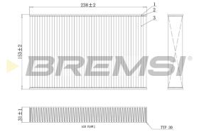 BREMSI FC0885A - FILTRO, AIRE HABITáCULO