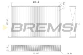 BREMSI FC0885C - FILTRO, AIRE HABITáCULO