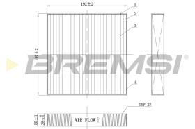 BREMSI FC0898C - FILTRO, AIRE HABITáCULO