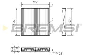 BREMSI FC0899A - FILTRO, AIRE HABITáCULO