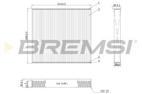 BREMSI FC0905C - FILTRO, AIRE HABITáCULO