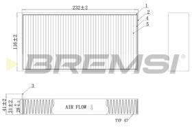 BREMSI FC0914 - FILTRO, AIRE HABITáCULO