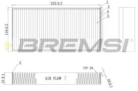 BREMSI FC0914C - FILTRO, AIRE HABITáCULO