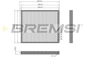 BREMSI FC0916 - FILTRO, AIRE HABITáCULO