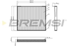 BREMSI FC0917C - FILTRO, AIRE HABITáCULO