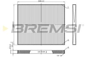 BREMSI FC0921 - FILTRO, AIRE HABITáCULO