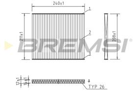 BREMSI FC0921C - FILTRO, AIRE HABITáCULO