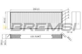 BREMSI FC0925 - FILTRO, AIRE HABITáCULO