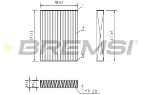 BREMSI FC0927C - FILTRO, AIRE HABITáCULO