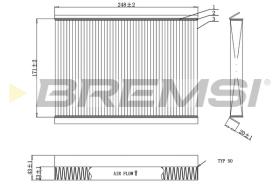 BREMSI FC0929 - FILTRO, AIRE HABITáCULO