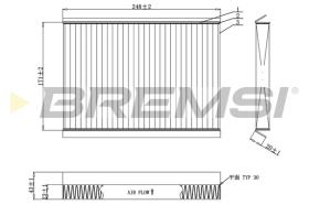 BREMSI FC0929C - FILTRO, AIRE HABITáCULO