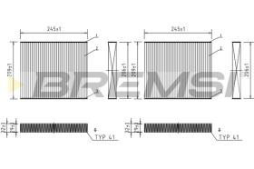 BREMSI FC0931 - FILTRO, AIRE HABITáCULO