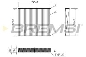 BREMSI FC0931A - FILTRO, AIRE HABITáCULO