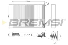 BREMSI FC0952C - FILTRO, AIRE HABITáCULO