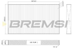 BREMSI FC0954C - FILTRO, AIRE HABITáCULO