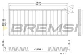 BREMSI FC0956C - FILTRO, AIRE HABITáCULO