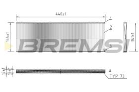 BREMSI FC0967 - FILTRO, AIRE HABITáCULO