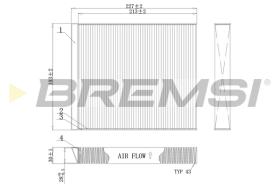 BREMSI FC0971 - FILTRO, AIRE HABITáCULO