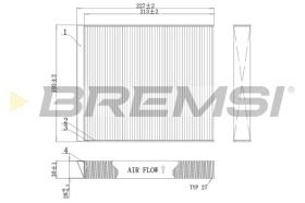 BREMSI FC0971C - FILTRO, AIRE HABITáCULO