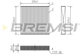 BREMSI FC0973 - FILTRO, AIRE HABITáCULO