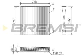 BREMSI FC0973C - FILTRO, AIRE HABITáCULO