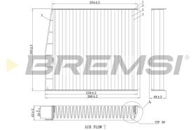 BREMSI FC0976 - FILTRO, AIRE HABITáCULO