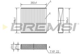 BREMSI FC0982C - FILTRO, AIRE HABITáCULO