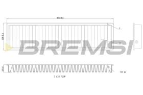 BREMSI FC0986 - FILTRO, AIRE HABITáCULO