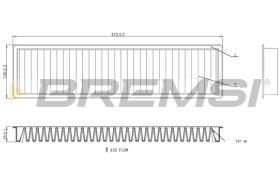 BREMSI FC0986C - FILTRO, AIRE HABITáCULO