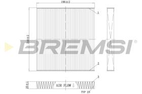 BREMSI FC0988C - FILTRO, AIRE HABITáCULO