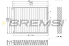 BREMSI FC0990 - FILTRO, AIRE HABITáCULO