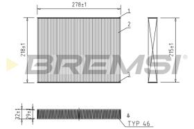 BREMSI FC0993 - FILTRO, AIRE HABITáCULO