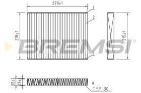 BREMSI FC0993C - FILTRO, AIRE HABITáCULO