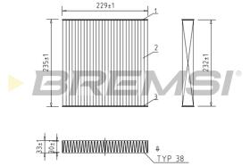 BREMSI FC1325 - FILTRO, AIRE HABITáCULO