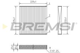 BREMSI FC1325C - FILTRO, AIRE HABITáCULO