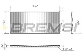 BREMSI FC1330C - FILTRO, AIRE HABITáCULO